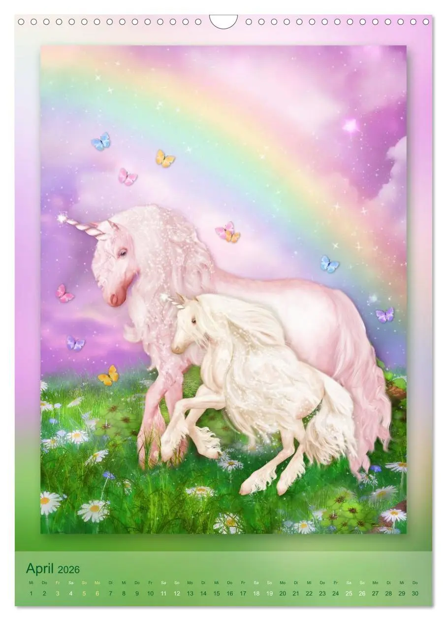 Bild: 9783516483970 | Einhörner - Kalender (Wandkalender 2026 DIN A3 hoch), CALVENDO...