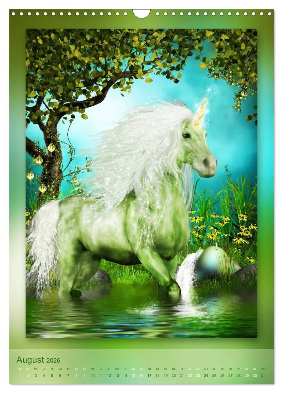 Bild: 9783516483970 | Einhörner - Kalender (Wandkalender 2026 DIN A3 hoch), CALVENDO...