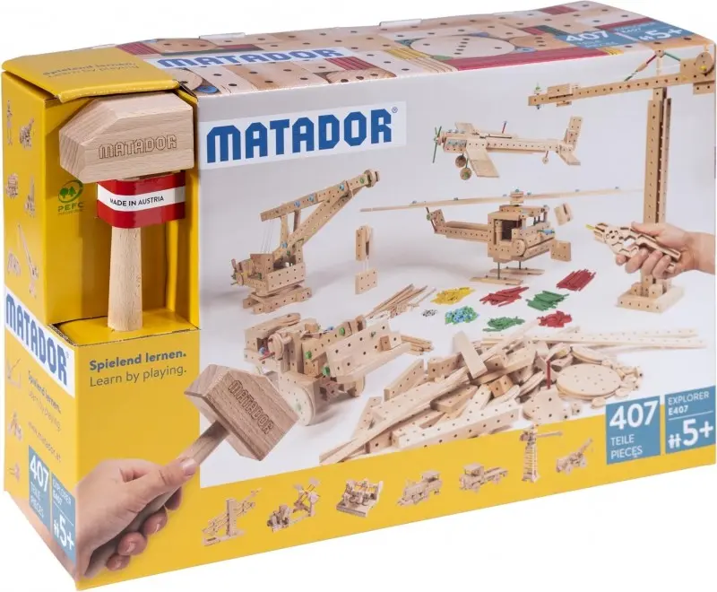 Cover: 9007102114070 | MATADOR 11407 - Explorer E407, Baukasten, Holz, 407 Teile,...