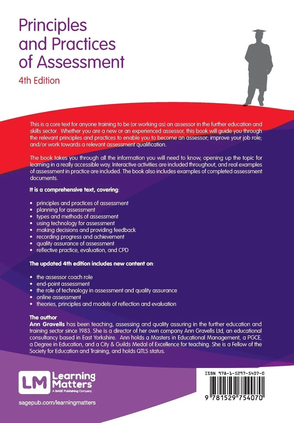Rückseite: 9781529754070 | Principles and Practices of Assessment | Ann Gravells | Taschenbuch