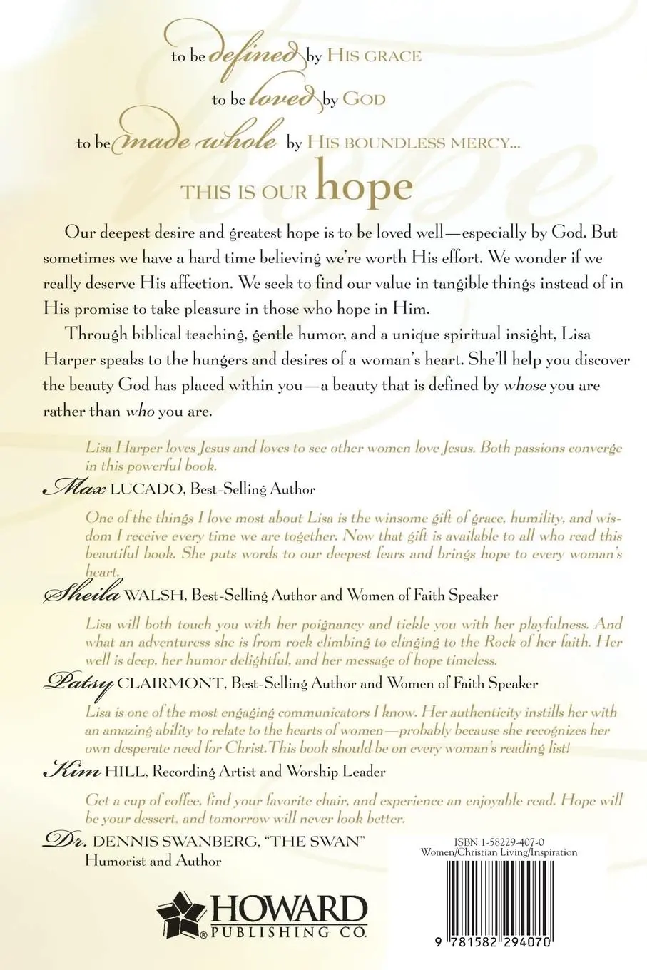 Rückseite: 9781582294070 | Every Woman's Hope | Lisa Harper | Taschenbuch | Englisch | 2004