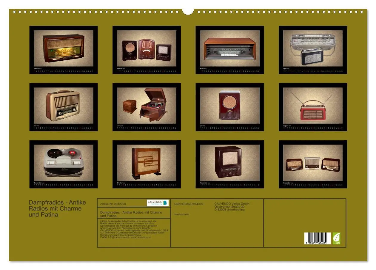 Bild: 9783457974070 | Dampfradios - Antike Radios mit Charme und Patina (Wandkalender...