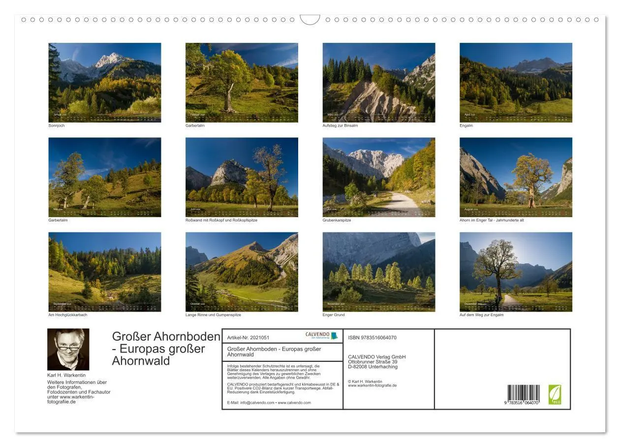 Bild: 9783516064070 | Großer Ahornboden - Europas großer Ahornwald (Wandkalender 2026 DIN...
