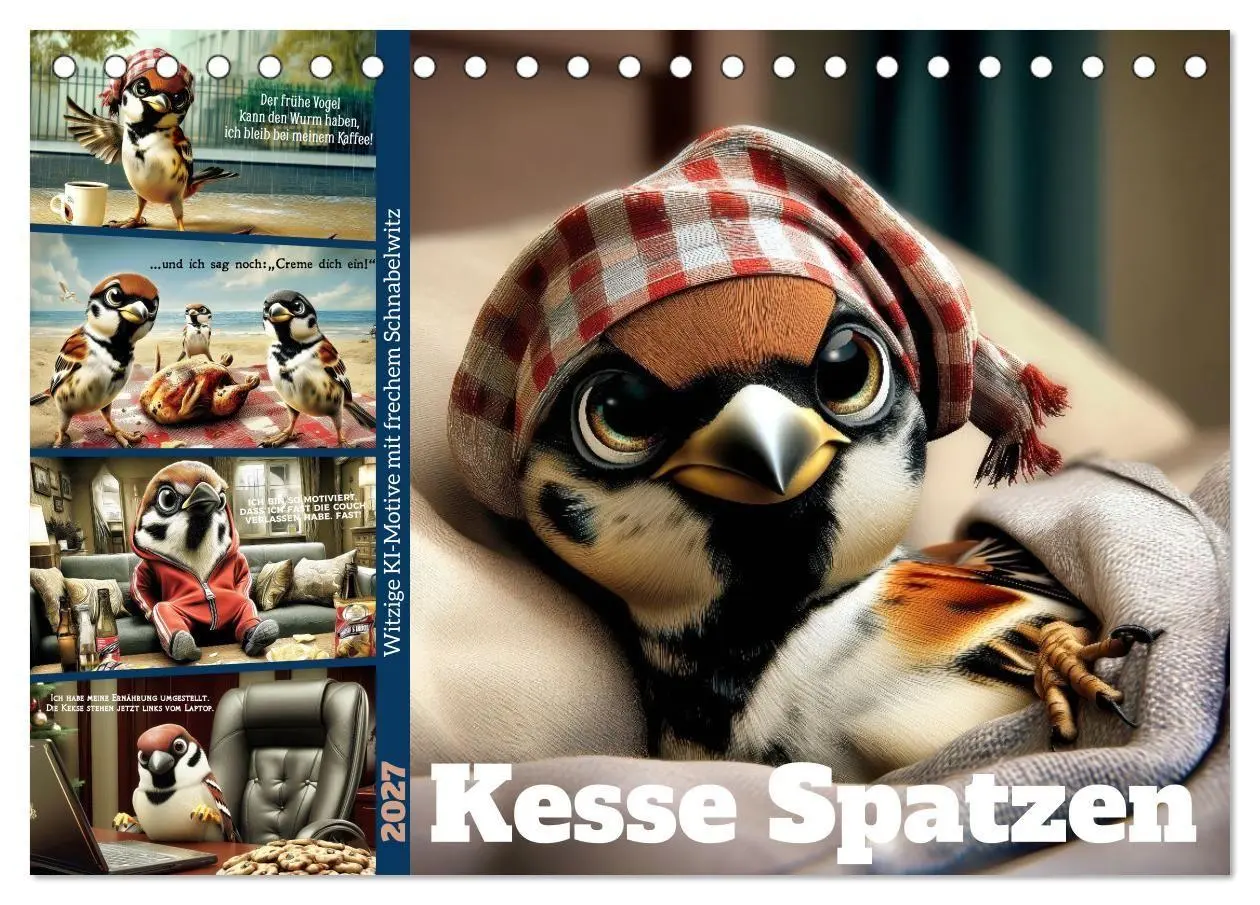 Cover: 9783516754070 | Kesse Spatzen (Tischkalender 2027 DIN A5 quer), CALVENDO...