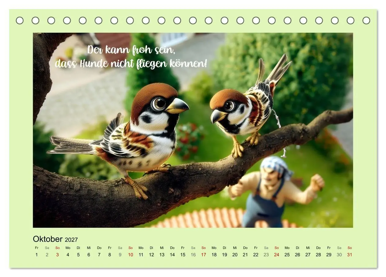 Bild: 9783516754070 | Kesse Spatzen (Tischkalender 2027 DIN A5 quer), CALVENDO...