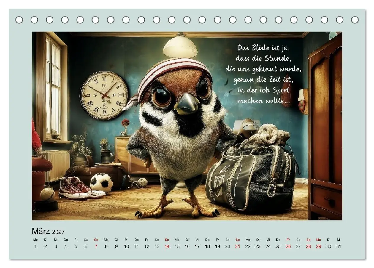 Bild: 9783516754070 | Kesse Spatzen (Tischkalender 2027 DIN A5 quer), CALVENDO...