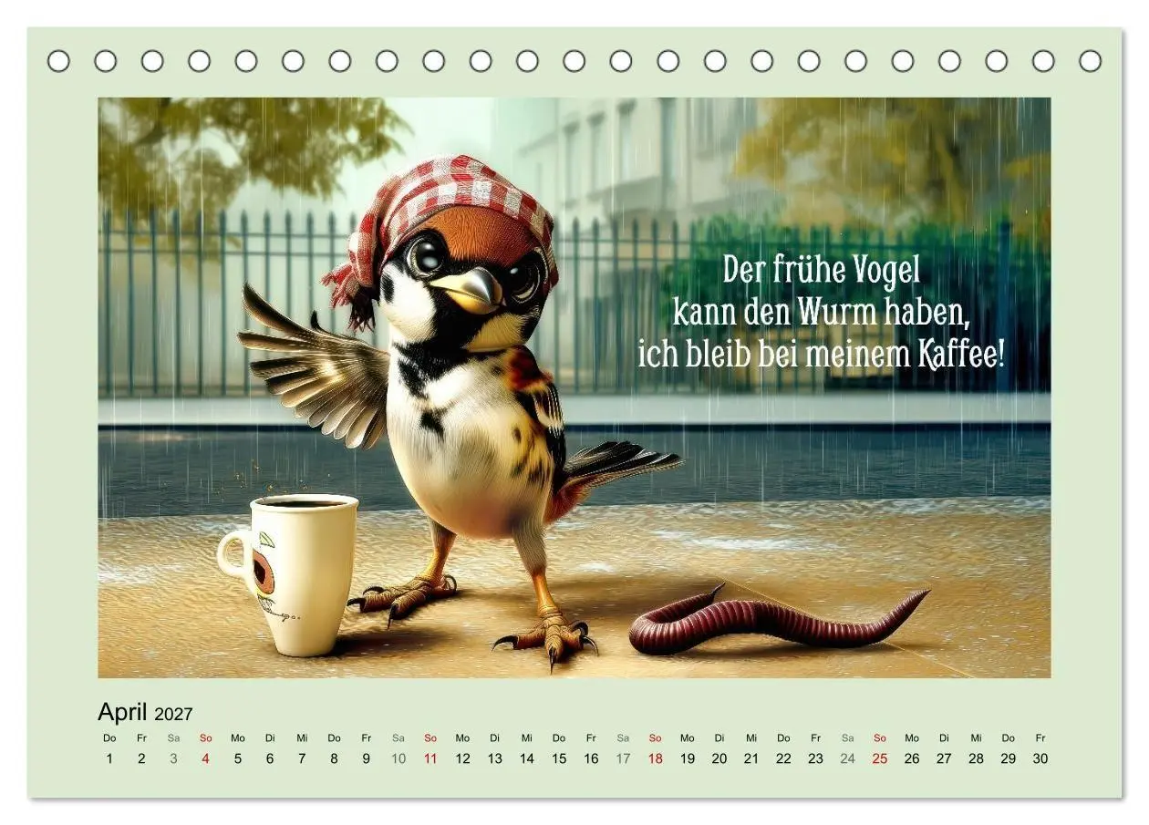 Bild: 9783516754070 | Kesse Spatzen (Tischkalender 2027 DIN A5 quer), CALVENDO...