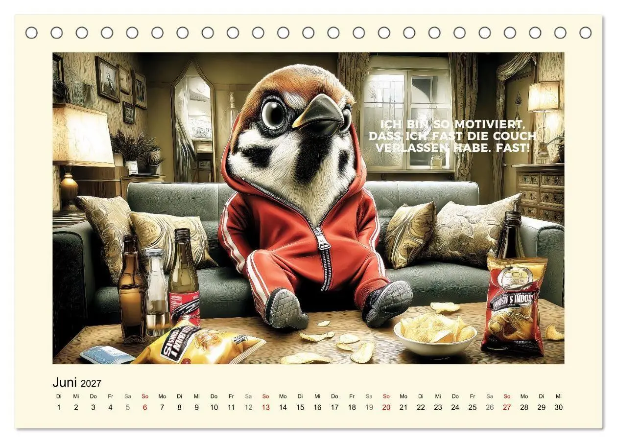 Bild: 9783516754070 | Kesse Spatzen (Tischkalender 2027 DIN A5 quer), CALVENDO...