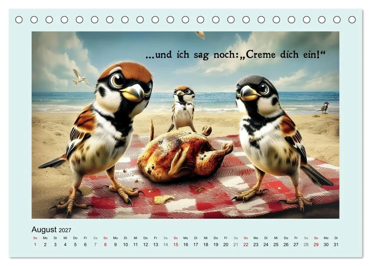 Bild: 9783516754070 | Kesse Spatzen (Tischkalender 2027 DIN A5 quer), CALVENDO...