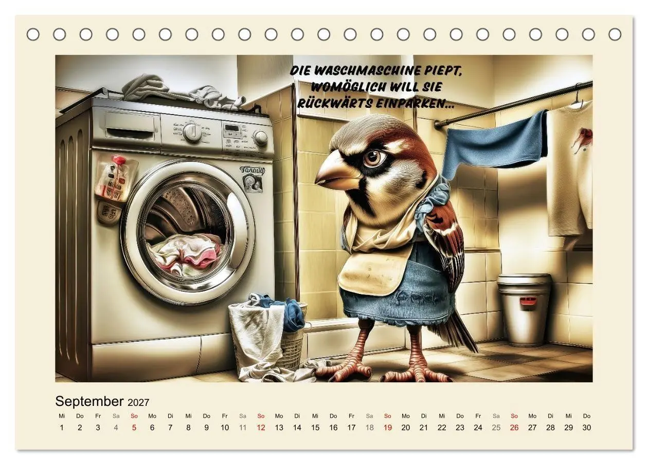 Bild: 9783516754070 | Kesse Spatzen (Tischkalender 2027 DIN A5 quer), CALVENDO...