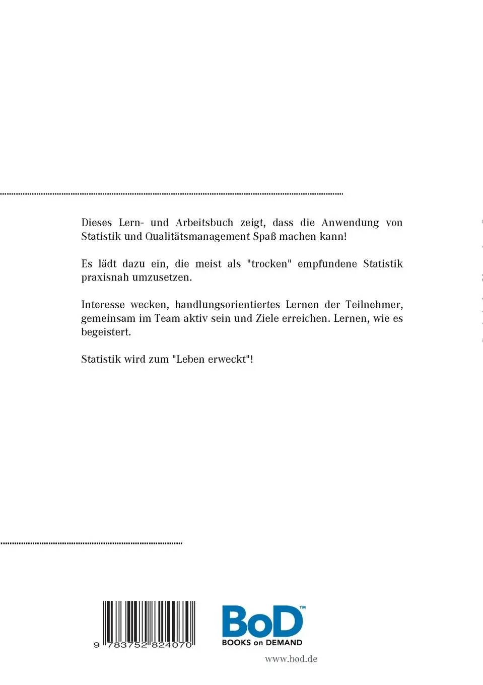 Rückseite: 9783752824070 | Statistischer Versuchsaufbau (DOE) | Katapult Praxishandbuch | Hermsen