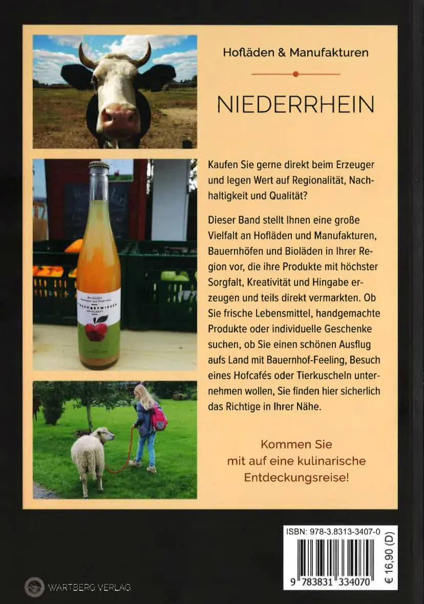Rückseite: 9783831334070 | Niederrhein - Hofläden &amp; Manufakturen | Heimat - erleben und genießen!