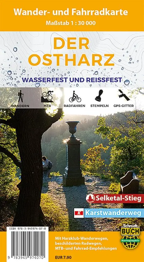 Cover: 9783945974070 | Der Ostharz | Wasserfeste und reißfeste Wander- und Fahrradkarte