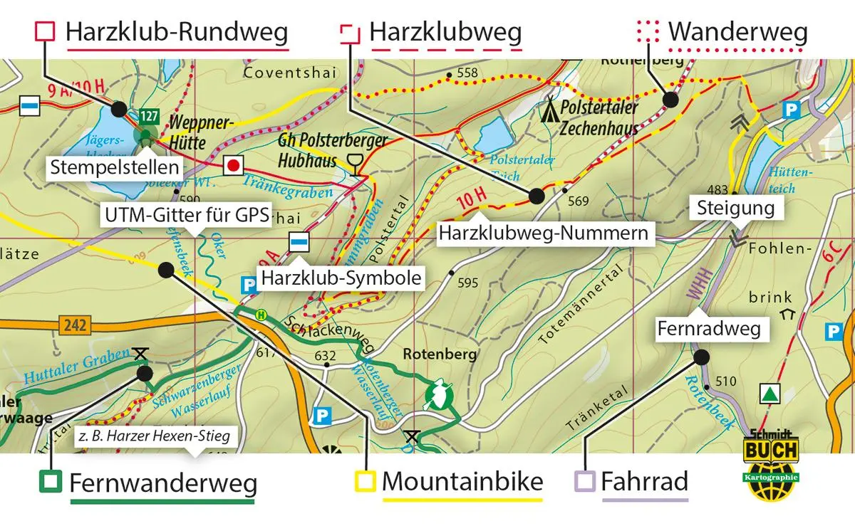 Bild: 9783945974070 | Der Ostharz | Wasserfeste und reißfeste Wander- und Fahrradkarte