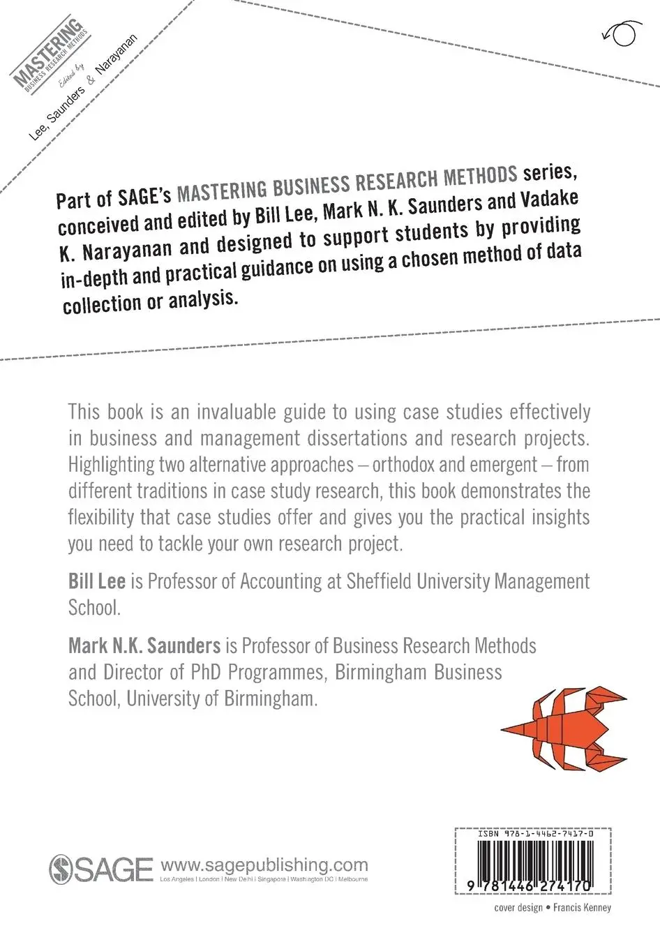 Rückseite: 9781446274170 | Conducting Case Study Research for Business and Management Students