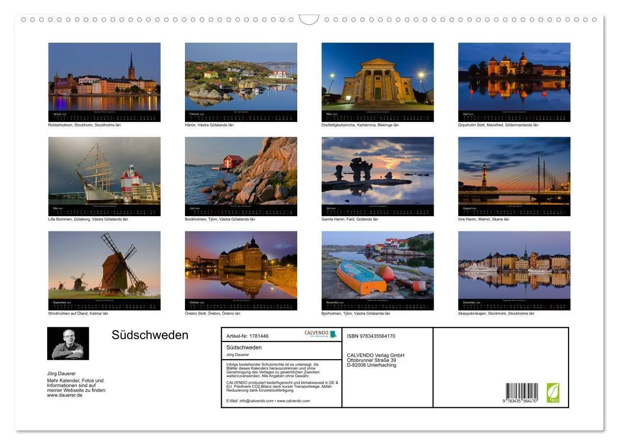 Bild: 9783435564170 | Südschweden (Wandkalender 2025 DIN A2 quer), CALVENDO Monatskalender