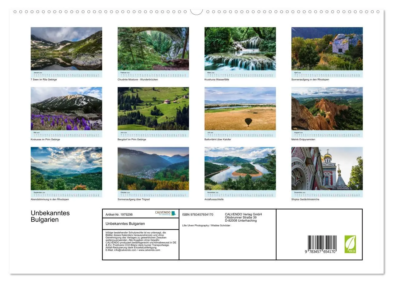 Bild: 9783457654170 | Unbekanntes Bulgarien (hochwertiger Premium Wandkalender 2026 DIN...
