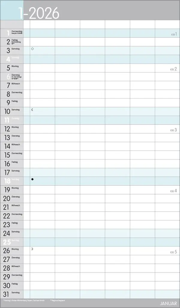 Bild: 9783731884170 | XL Familienplaner Pastell 2026 | Verlag Korsch | Kalender | 14 S.