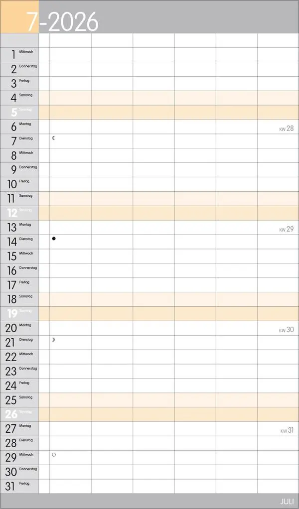 Bild: 9783731884170 | XL Familienplaner Pastell 2026 | Verlag Korsch | Kalender | 14 S.