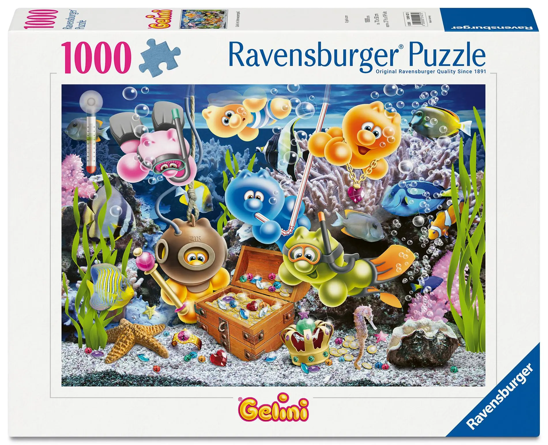 Cover: 4005555014270 | Erwachsenenpuzzle 1000 Teile - Gelini im Unterwasserspaß | Zahradnicek
