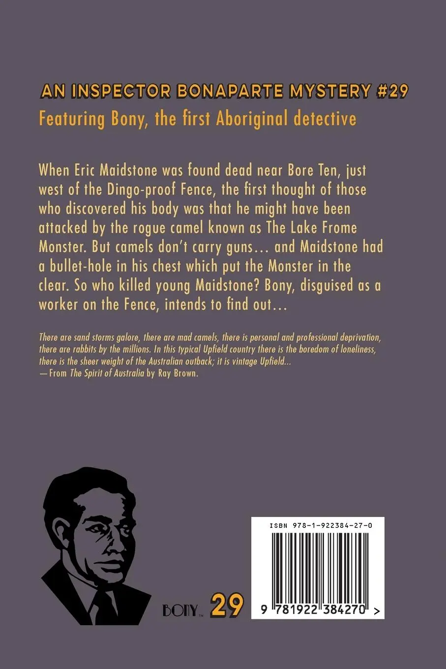 Rückseite: 9781922384270 | The Lake Frome Monster | Arthur W. Upfield | Taschenbuch | Englisch