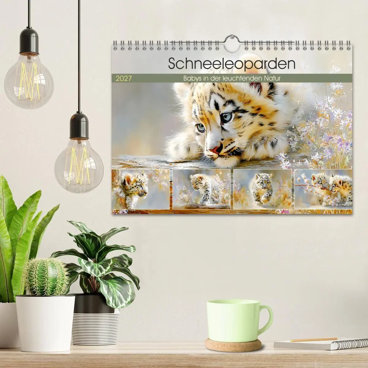 Bild: 9783516804270 | Schneeleoparden. Babys in der leuchtenden Natur (Wandkalender 2027...