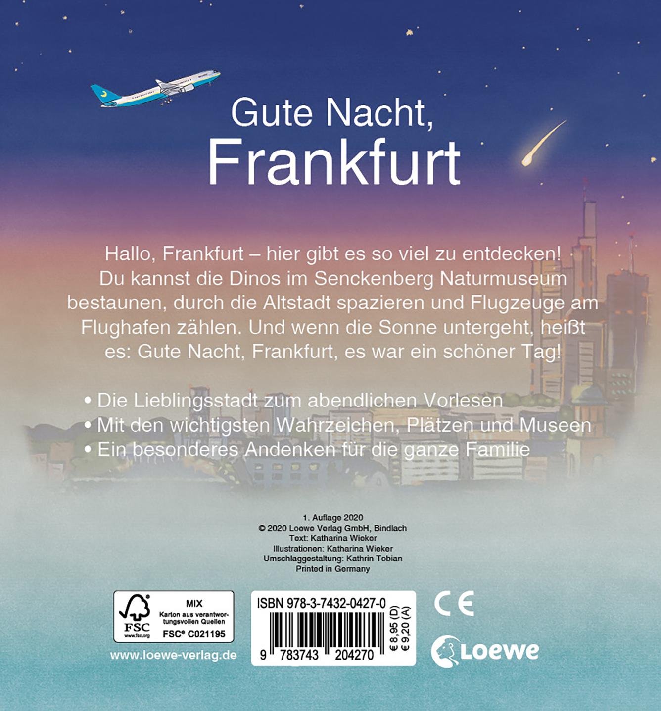 Rückseite: 9783743204270 | Gute Nacht, Frankfurt | Katharina Wieker | Buch | 22 S. | Deutsch
