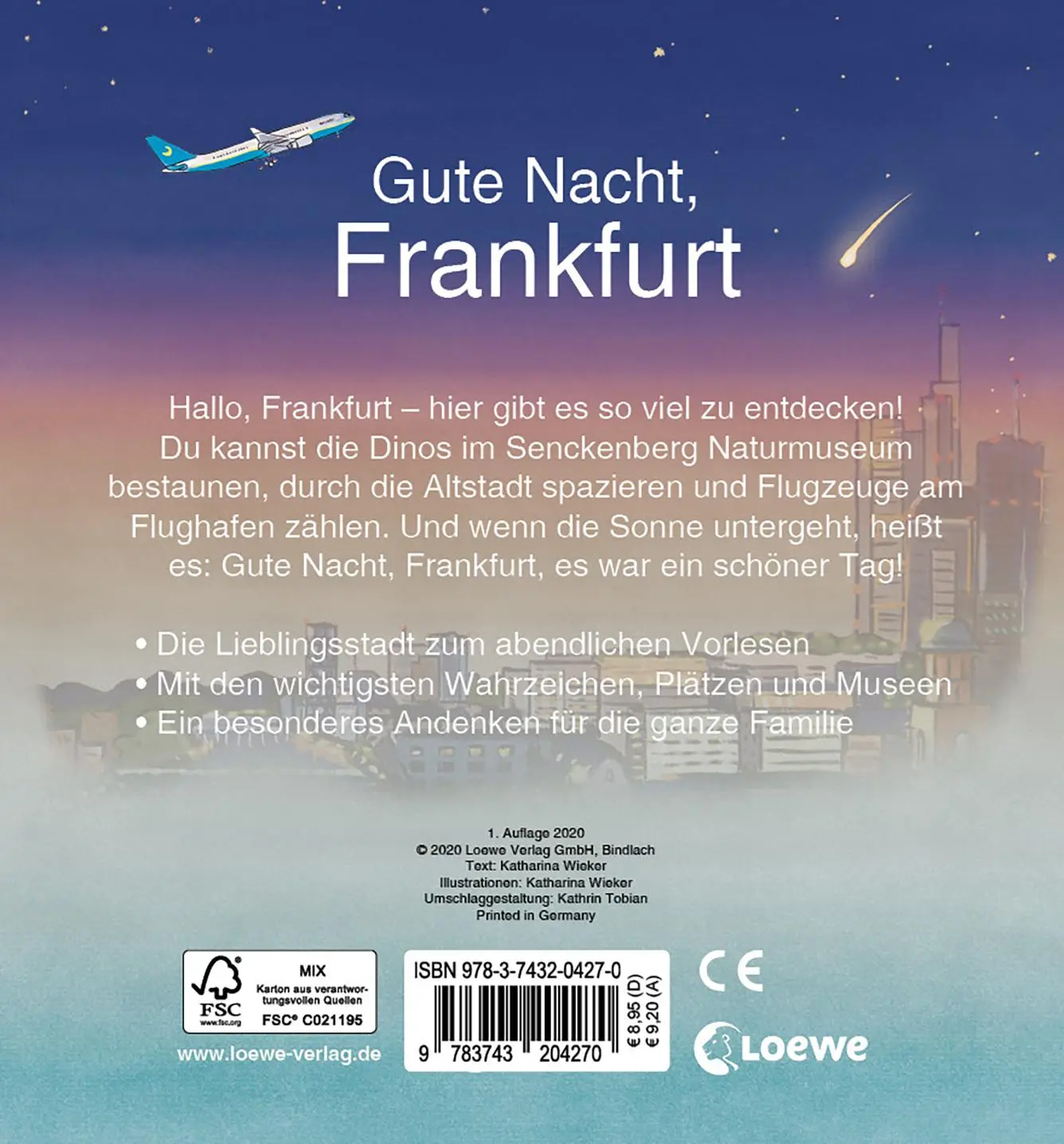 Rückseite: 9783743204270 | Gute Nacht, Frankfurt | Katharina Wieker | Buch | 22 S. | Deutsch