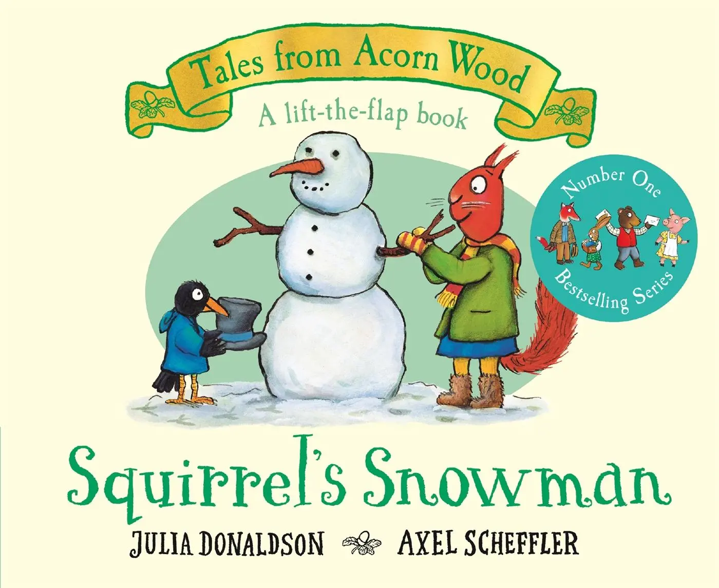 Cover: 9781529034370 | Squirrel's Snowman | A Winter Lift-the-Flap Story | Julia Donaldson