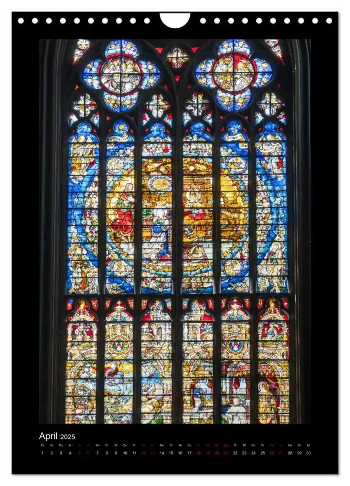Bild: 9783435924370 | Kirchenfenster - Sakrale Glaskunst (Wandkalender 2025 DIN A4 hoch),...