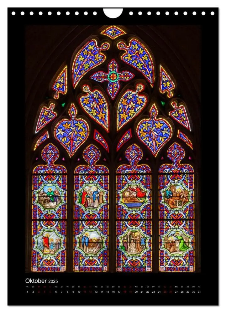 Bild: 9783435924370 | Kirchenfenster - Sakrale Glaskunst (Wandkalender 2025 DIN A4 hoch),...