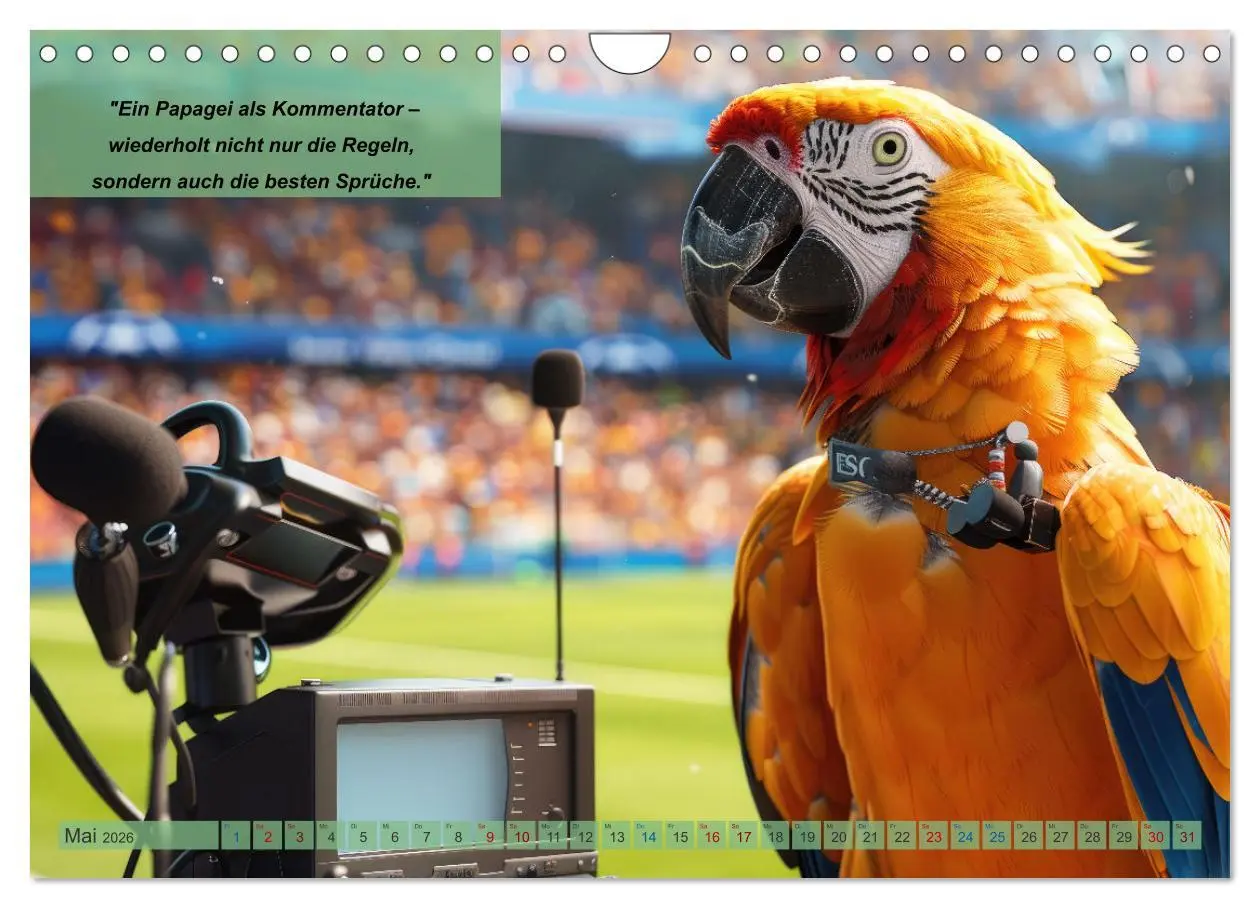 Bild: 9783457324370 | Der tierisch lustige Fußballkalender (Wandkalender 2026 DIN A4...