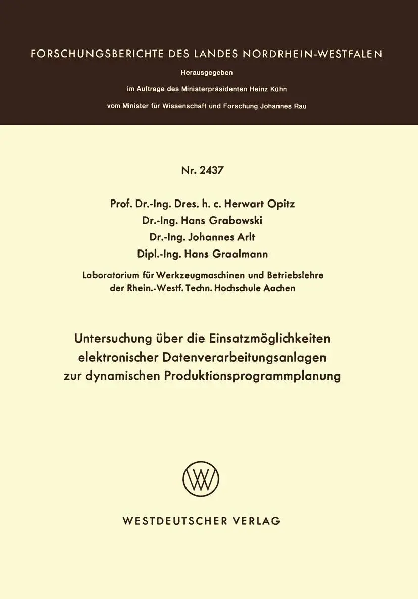 Cover: 9783531024370 | Untersuchung über die Einsatzmöglichkeiten elektronischer...