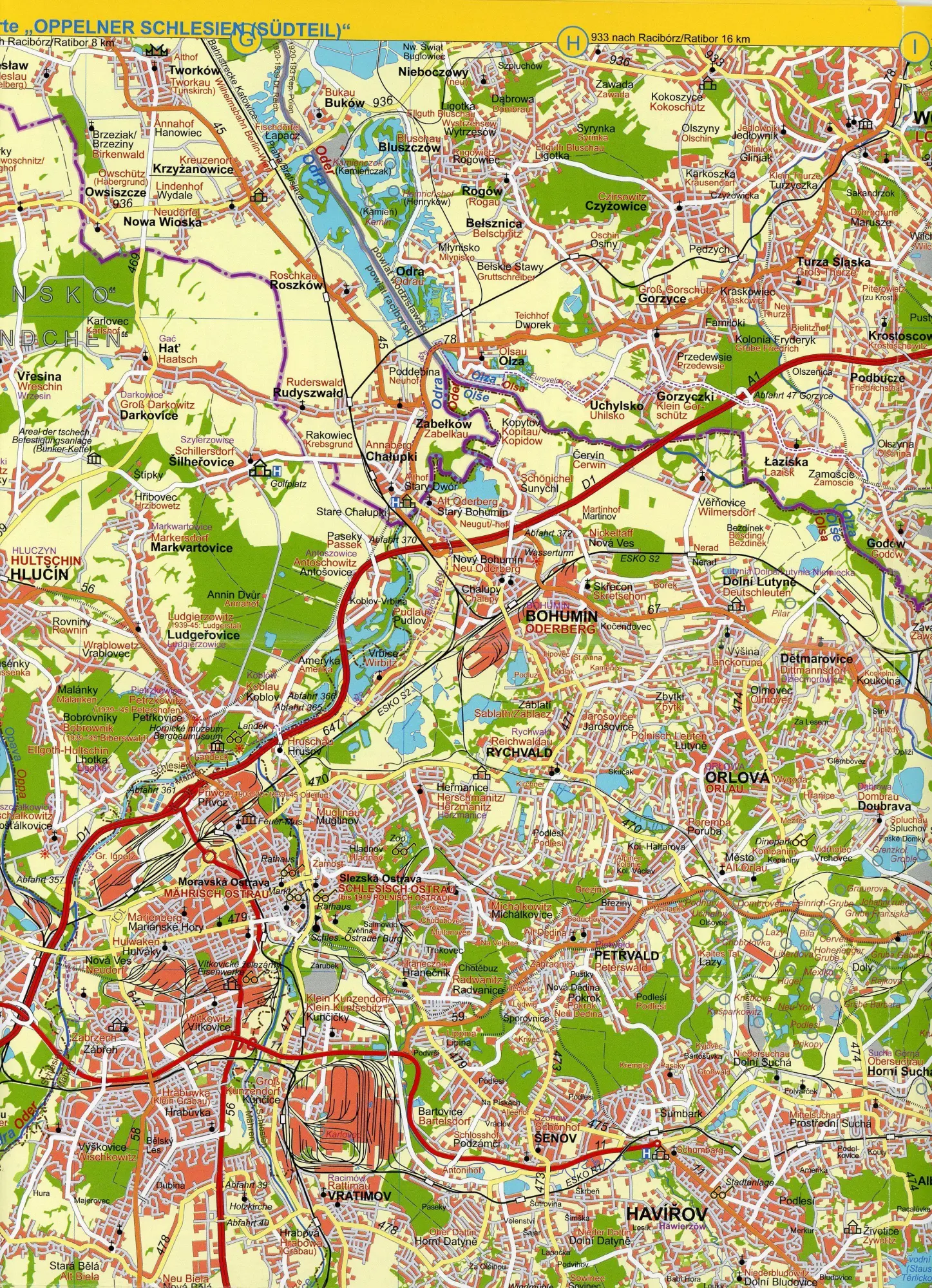 Bild: 9783982024370 | Landkarte Teschener Land/Mährisch Schlesien | und Schlesische Beskiden