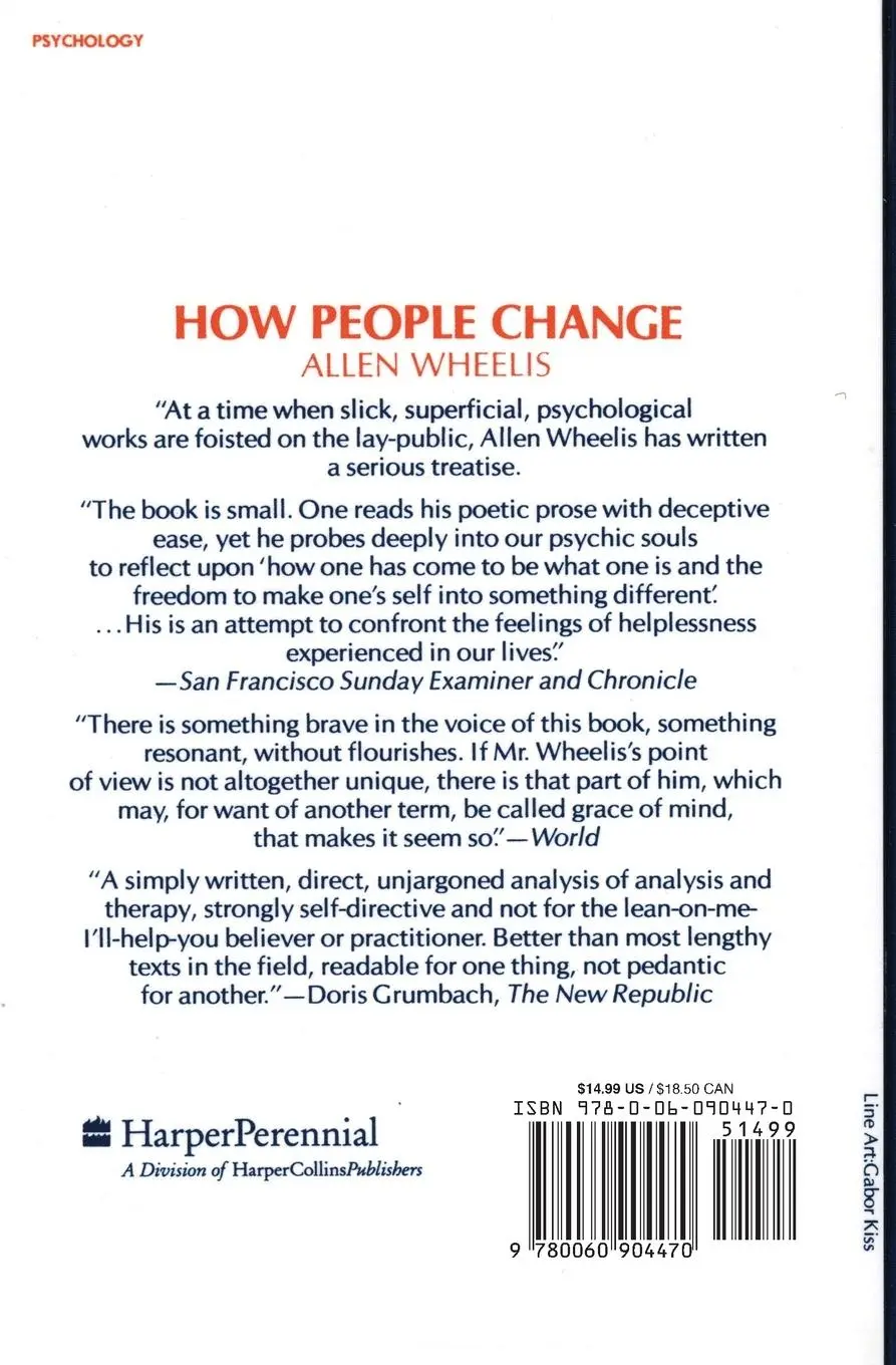 Rückseite: 9780060904470 | How People Change | Allen Wheelis | Taschenbuch | Englisch | 2020