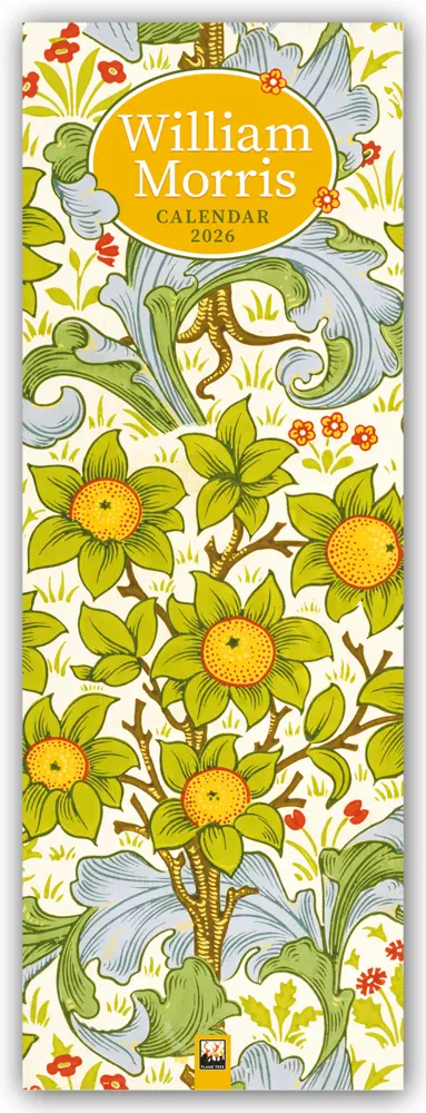 Cover: 9781835624470 | William Morris - Slimline-Kalender 2026 - Original Flame Tree...
