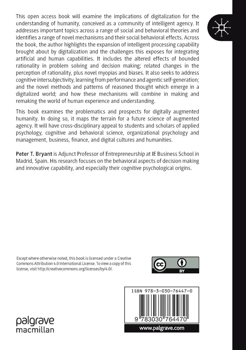 Rückseite: 9783030764470 | Augmented Humanity | Peter T. Bryant | Taschenbuch | xxiii | Englisch