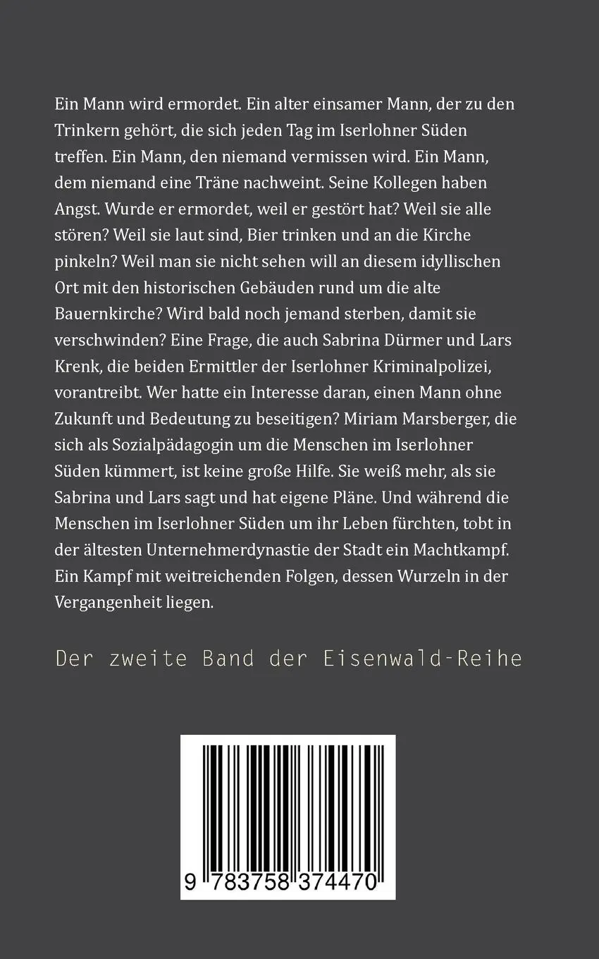 Rückseite: 9783758374470 | Die Angst im Süden | Ein Eisenwald-Krimi | Ralf Weißkamp | Taschenbuch