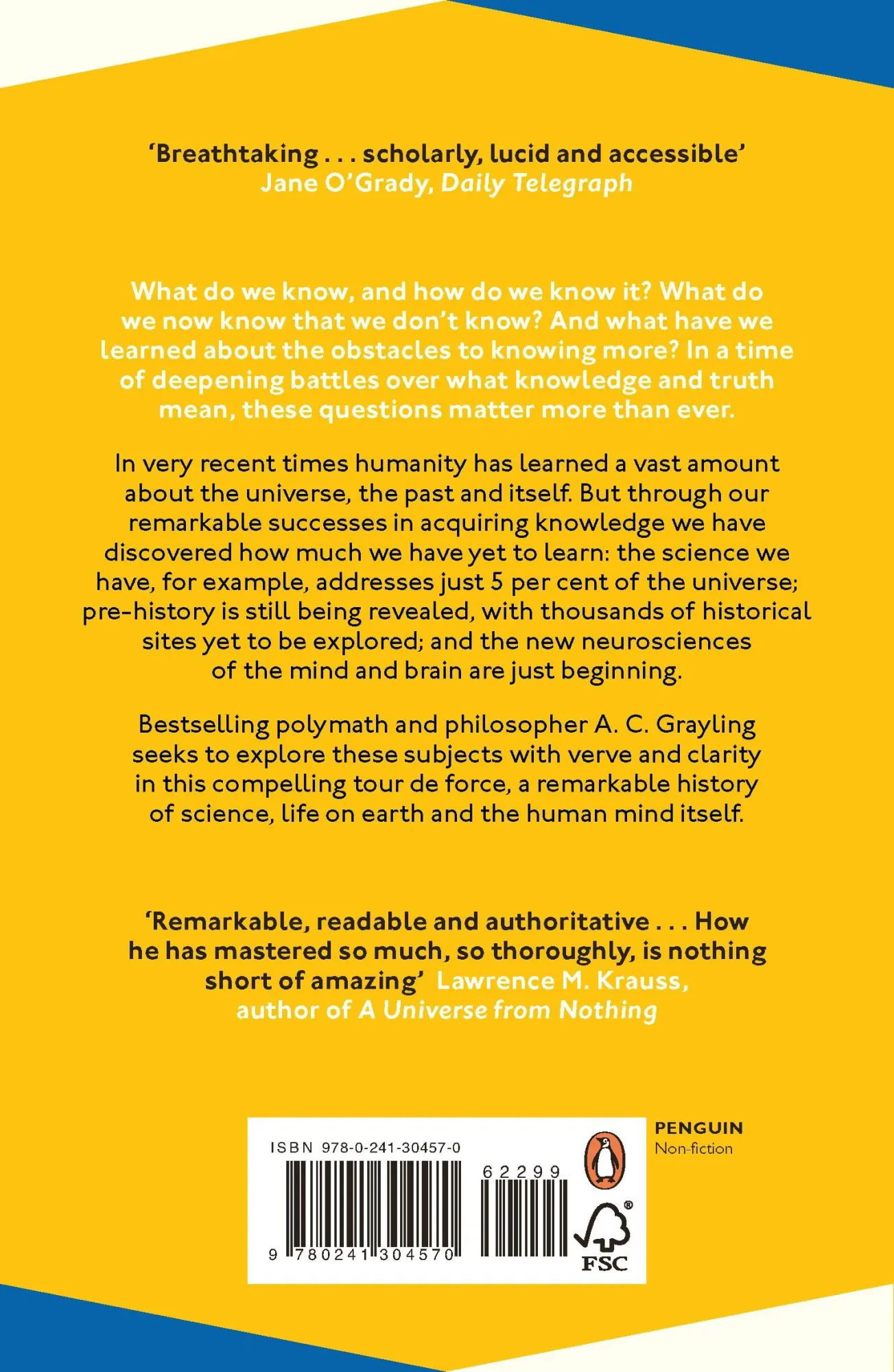 Rückseite: 9780241304570 | The Frontiers of Knowledge | A. C. Grayling | Taschenbuch | XIV | 2022