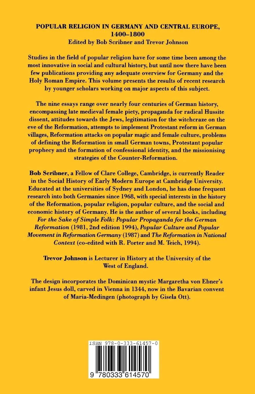 Rückseite: 9780333614570 | Popular Religion in Germany and Central Europe, 1400-1800 | Buch