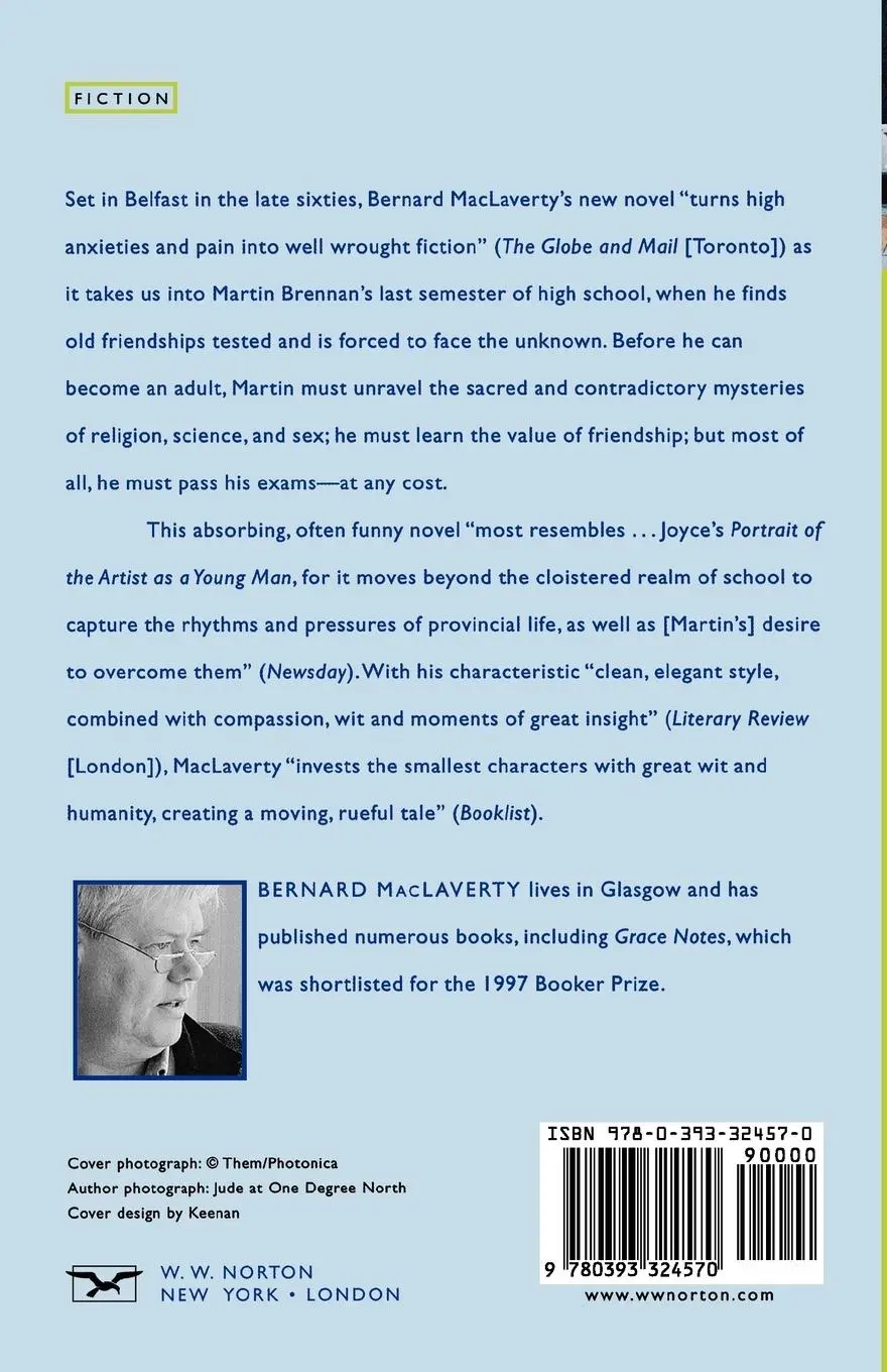 Rückseite: 9780393324570 | The Anatomy School | Bernard MacLaverty | Taschenbuch | Englisch
