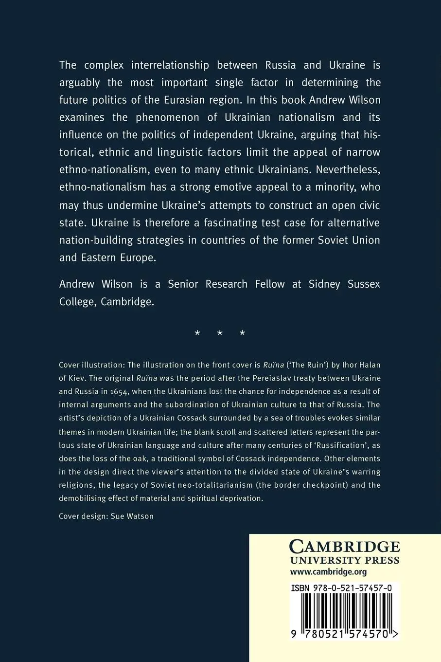 Rückseite: 9780521574570 | Ukrainian Nationalism in the 1990s | A Minority Faith | Andrew Wilson
