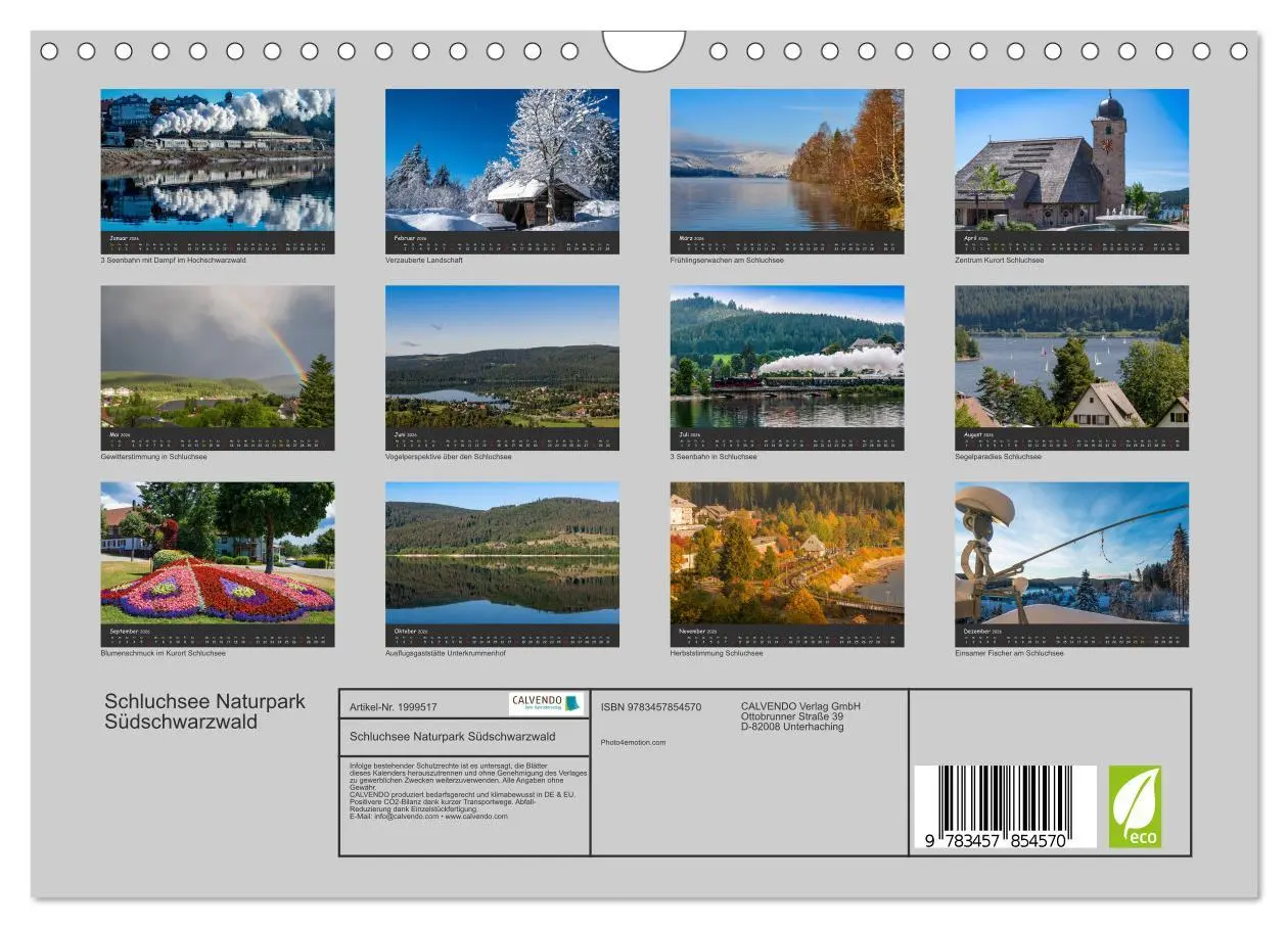 Bild: 9783457854570 | Schluchsee Naturpark Südschwarzwald (Wandkalender 2026 DIN A4...