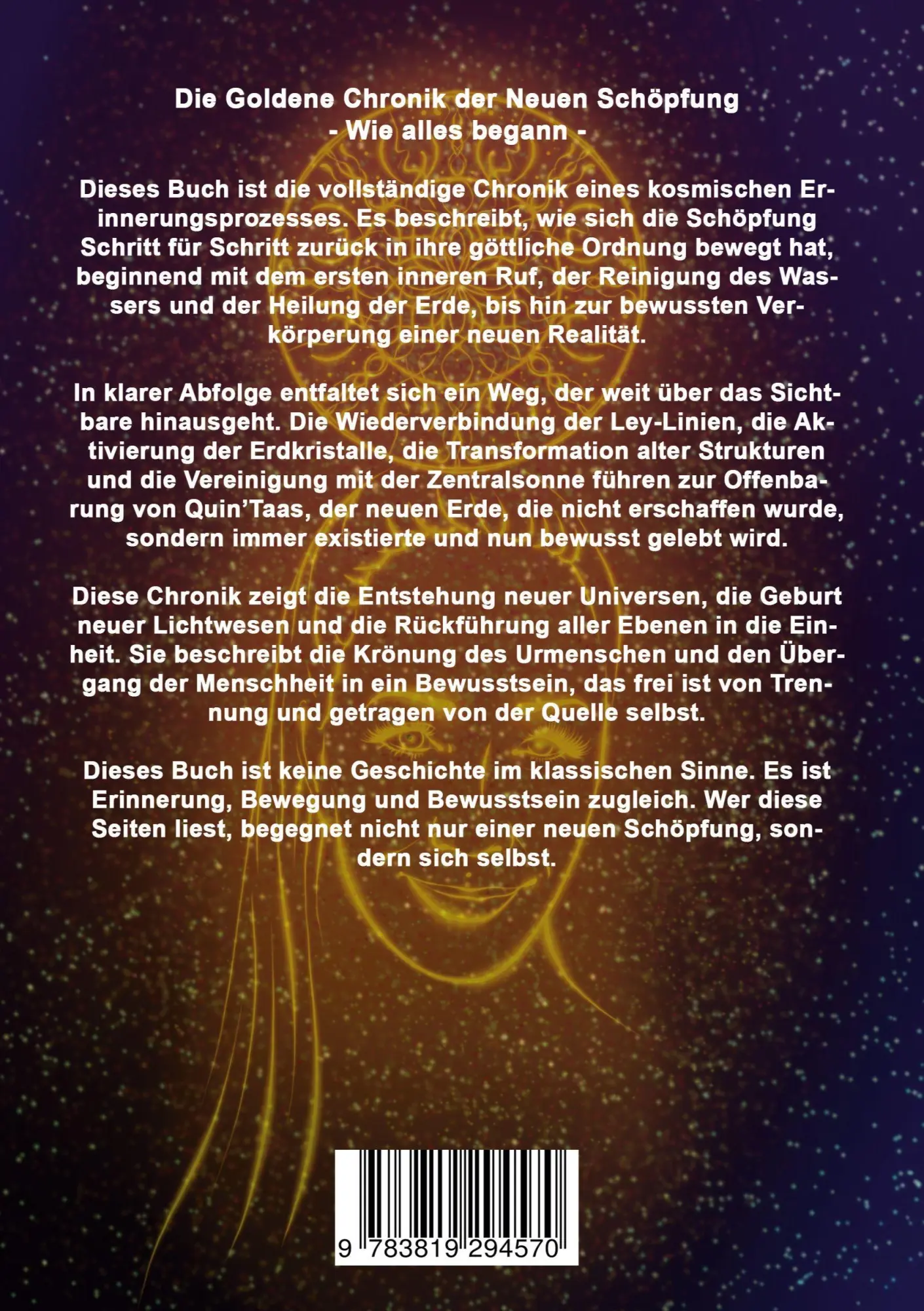 Rückseite: 9783819294570 | Die goldene Chronik der neuen Schöpfung | Wie alles begann | Jung
