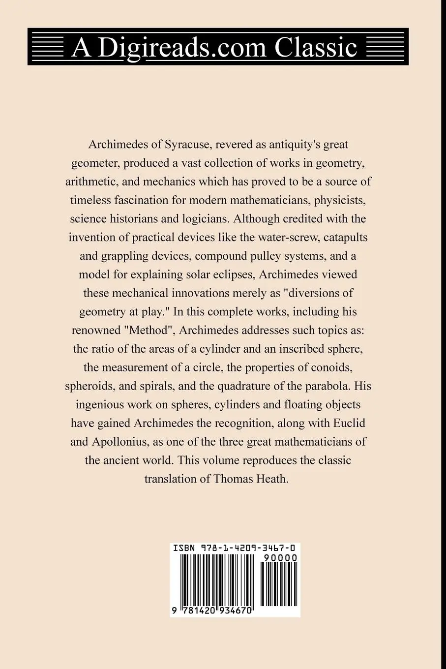 Rückseite: 9781420934670 | The Works of Archimedes | Archimedes | Taschenbuch | Englisch | 2010