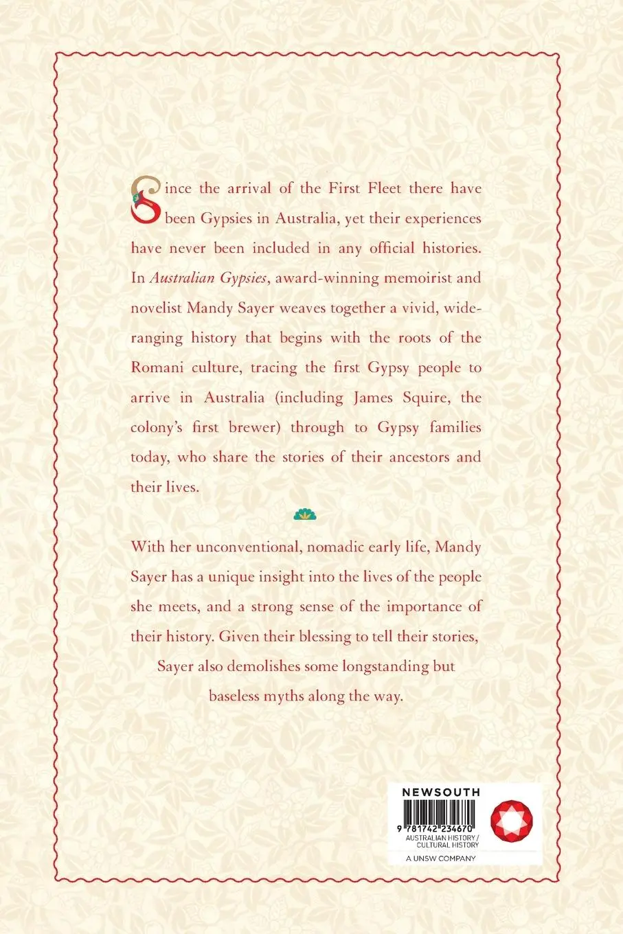 Rückseite: 9781742234670 | Australian Gypsies | Their secret history | Mandy Sayer | Taschenbuch