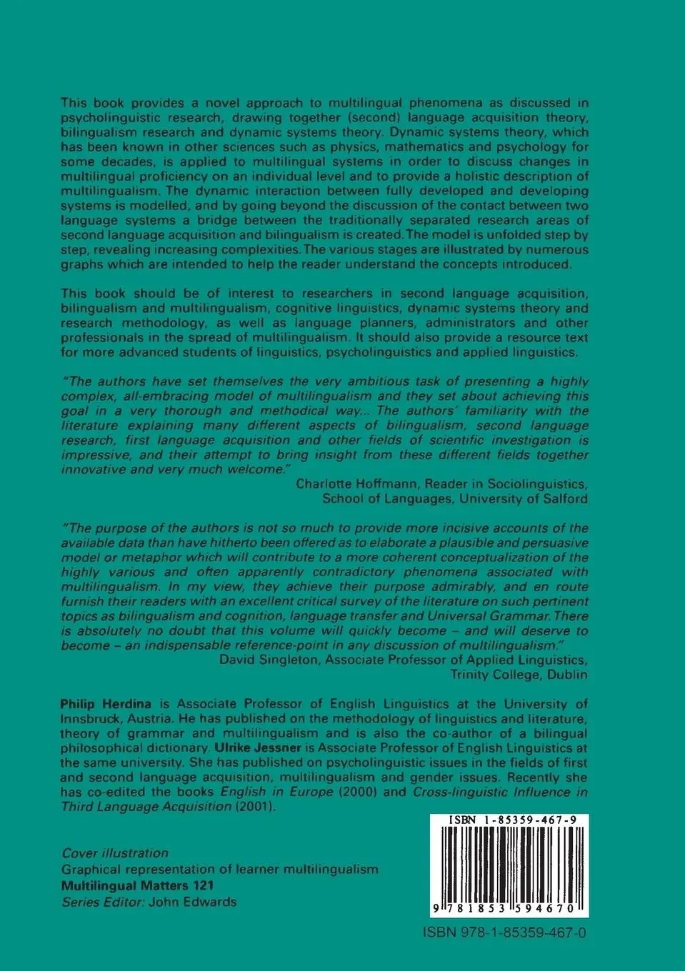Rückseite: 9781853594670 | A Dynamic Model of Multilingualism | Philip Herdina (u. a.) | Buch