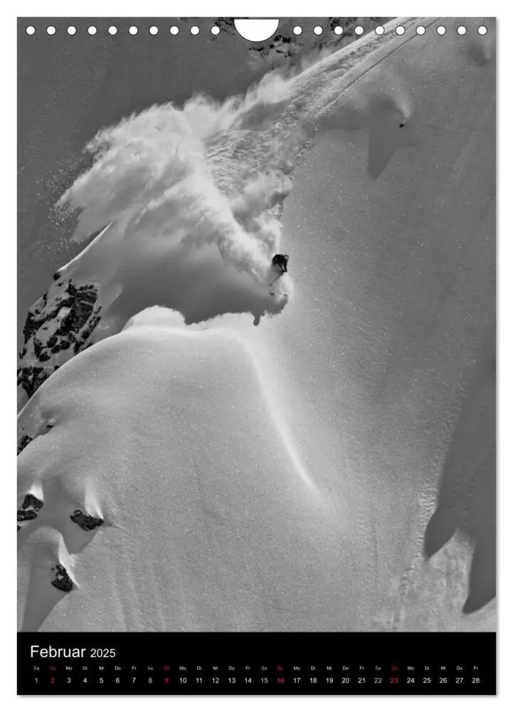Bild: 9783457084670 | Monochrome Ski (Wandkalender 2025 DIN A4 hoch), CALVENDO...