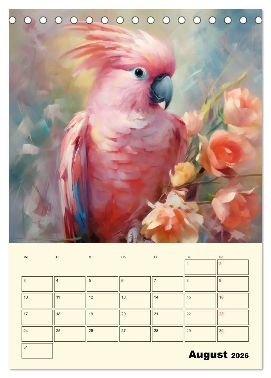 Bild: 9783516314670 | Bunte Vögel. Bezaubernde Papageien-Aquarelle (Tischkalender 2026...