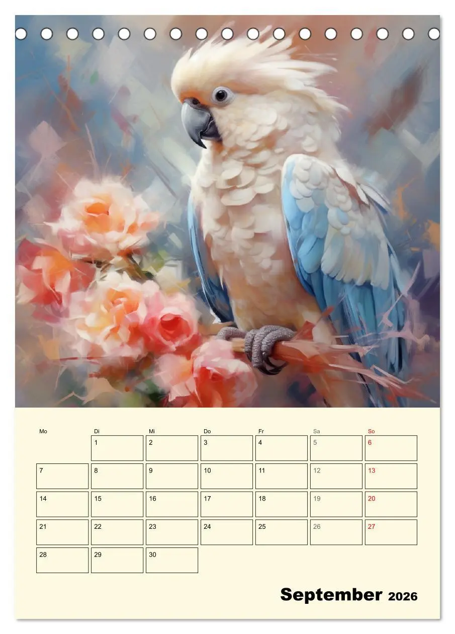 Bild: 9783516314670 | Bunte Vögel. Bezaubernde Papageien-Aquarelle (Tischkalender 2026...